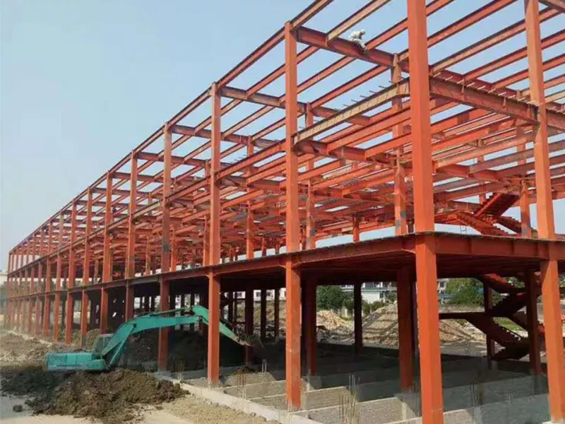 Construción de almacén de marco de aceiro ecolóxico
