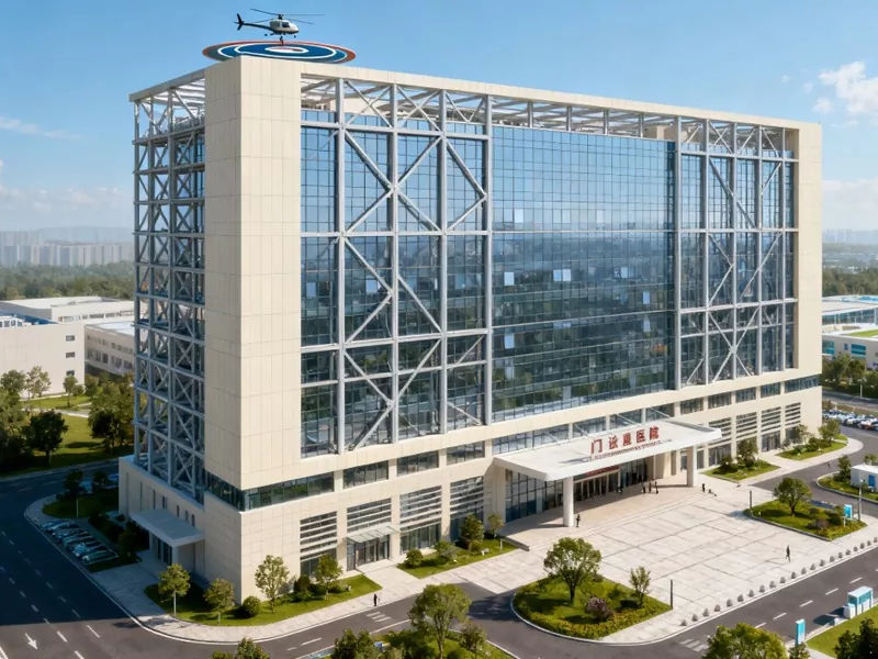 Edificio hospitalario metálico de gran altura prefabricado