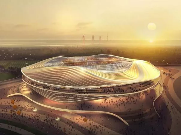 Estruturas de aceiro de gran tamaño para estadio