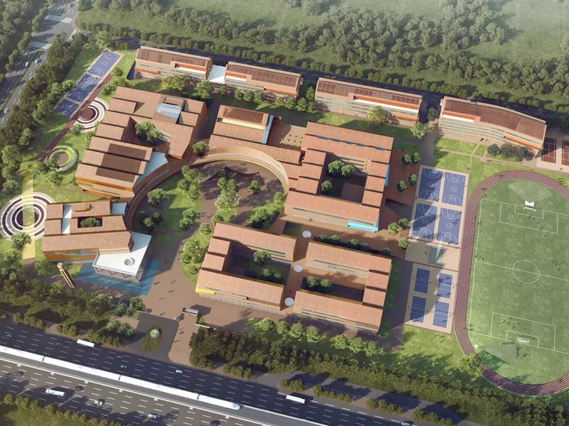 Que tipo de actividades extraescolares están dispoñibles nun colexio de edificios metálicos?