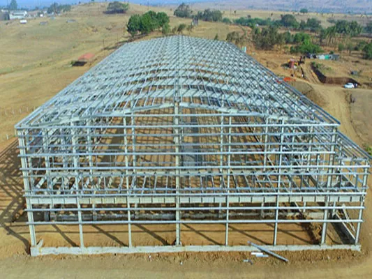 Construción de almacén de estrutura de aceiro práctico e fermoso