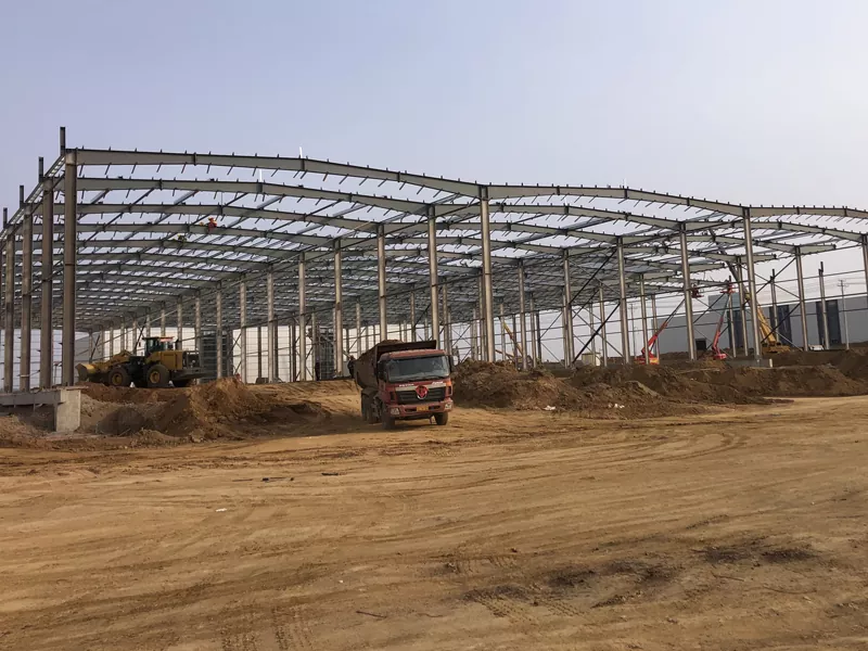 Edificio de almacén de metal de aceiro prefabricado